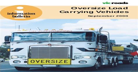 Oversize Load information Carrying Vehicles .